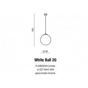 Interiérové svietidlo AZZARDO WHITE BALL 20  AZ1325